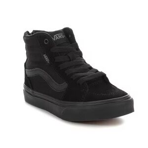 VANS all black high top sneakers boys size 12